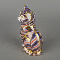 ROYAL CROWN DERBY Paperweight Sitting Cat