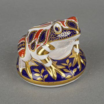 ROYAL CROWN DERBY Paperweight Frog