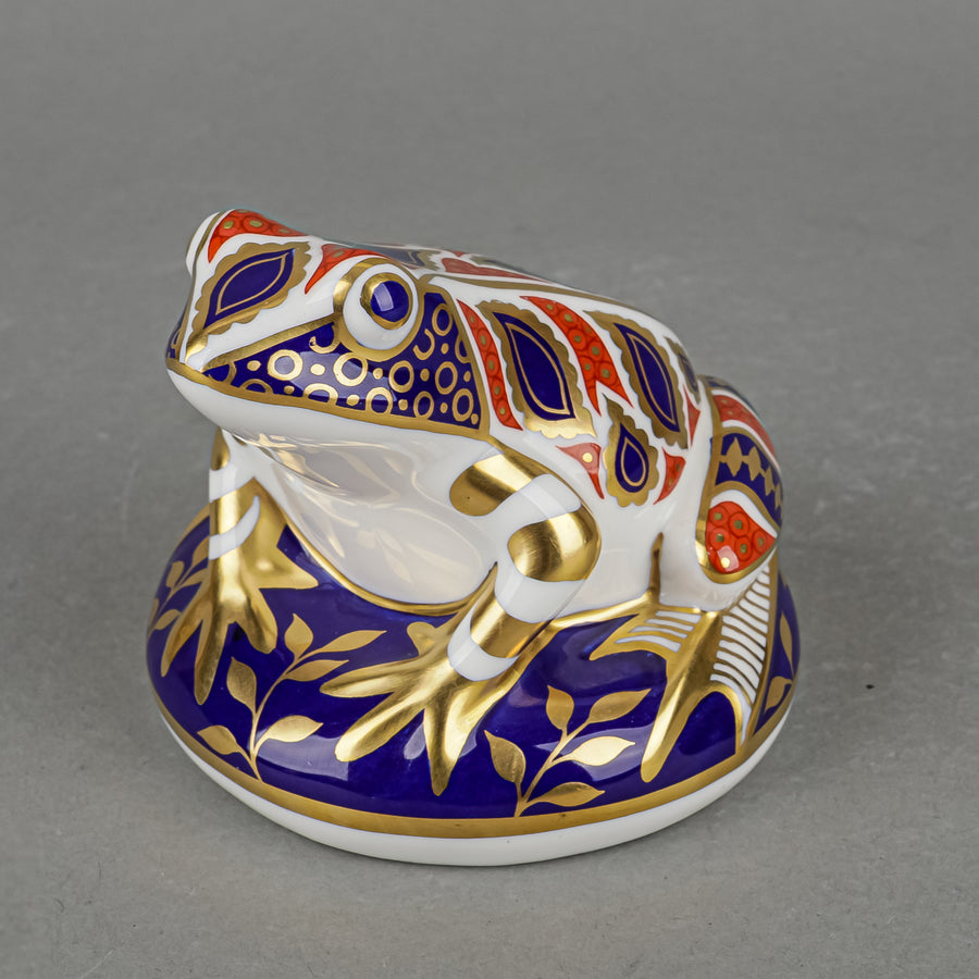 ROYAL CROWN DERBY Paperweight Frog