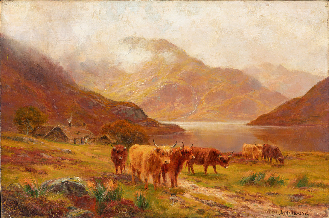 Arthur Millwood (British 19thC) -Highland Cattle