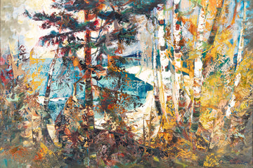 John Saarniit (Canadian 1909-       1982) Forest Landscape