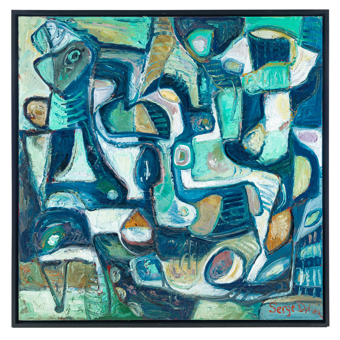 Serge Deherian (Canadian 1955)  "Figures Resting In Space"