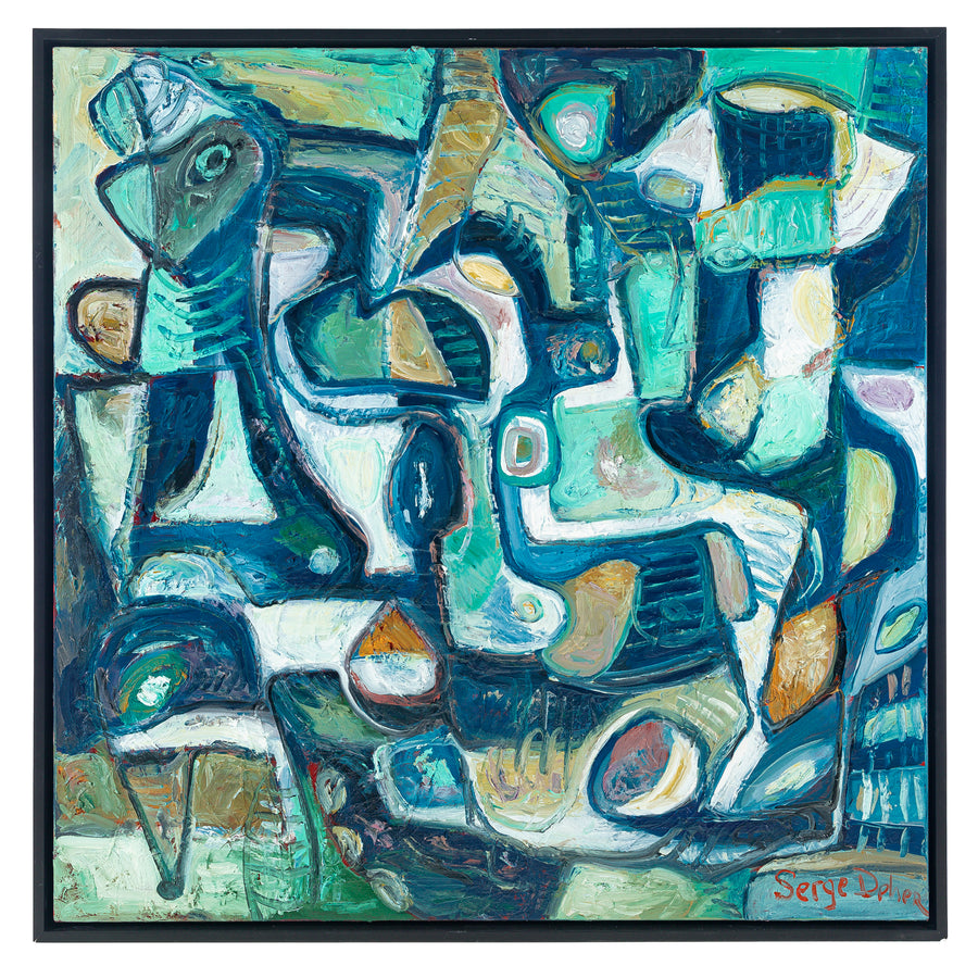 Serge Deherian (Canadian 1955)  "Figures Resting In Space"