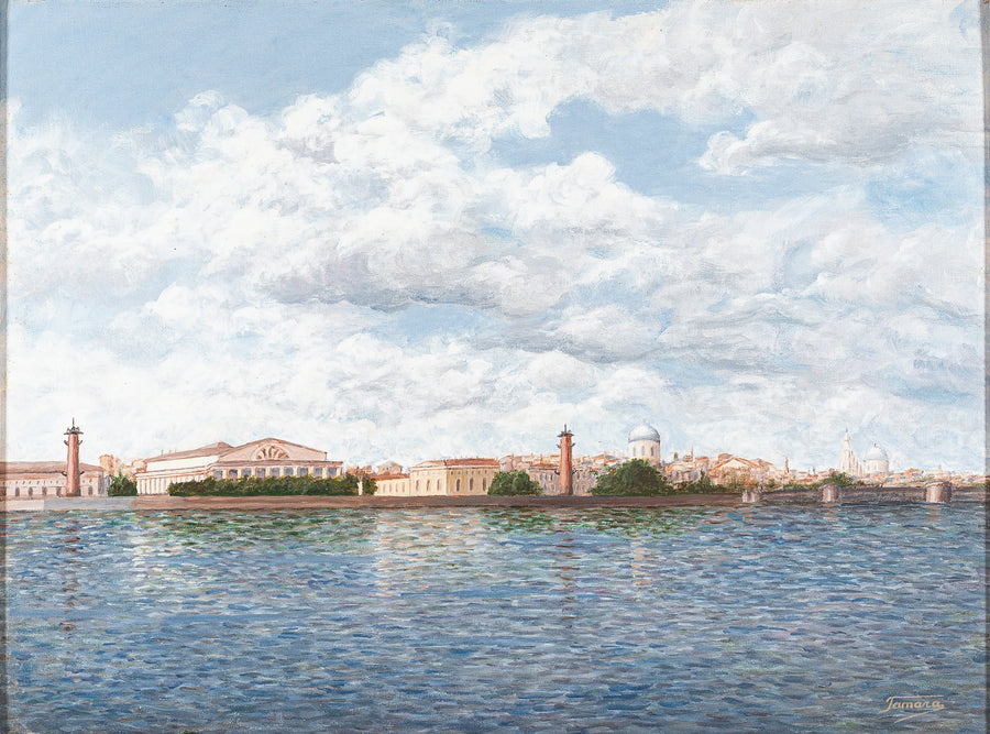 Tamara - Cityscape of St. Petersburgh Oil On Board