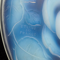 ETLING FRANCE Roses Opalescent Glass Bowl 210