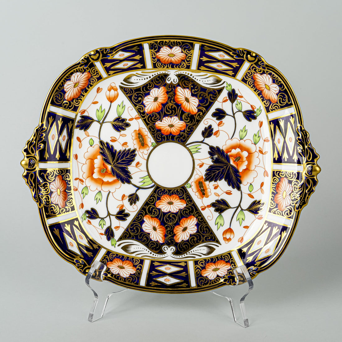 ROYAL CROWN DERBY Imari 9571 Cake Plate W11"xD9.25"