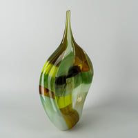 MDINA GLASS Art Glass Vase Sculpture Polychrome