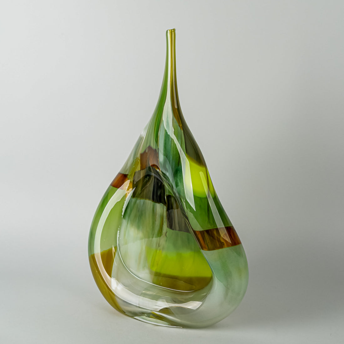 MDINA GLASS Art Glass Vase Sculpture Polychrome