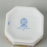 HEREND Chinese Bouquet Purple Bonbonnier Frog Knob 6105