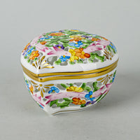 HEREND Heart Box Open Work Floral 6202