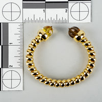 MONET Gold-Tone Brown Orange Resin Cuff Bracelet
