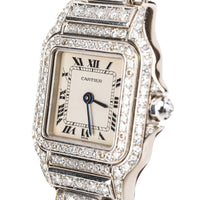 CARTIER 18K White Gold And Diamond Panthere Ladies Watch 22mm
