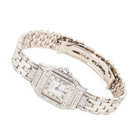 CARTIER 18K White Gold And Diamond Panthere Ladies Watch 22mm