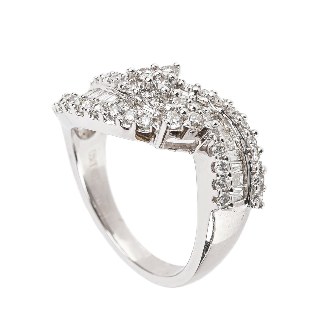 EFFY 14K White Gold Diamond Bypass Ring