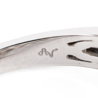 14K White Gold Baguette And Brilliant Diamond Ring