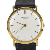UNIVERSAL Geneve 18K Yellow Gold Watch 32mm - Black Leather Strap