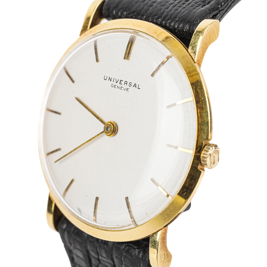 UNIVERSAL Geneve 18K Yellow Gold Watch 32mm - Black Leather Strap