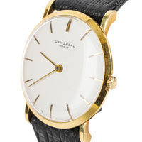 UNIVERSAL Geneve 18K Yellow Gold Watch 32mm - Black Leather Strap