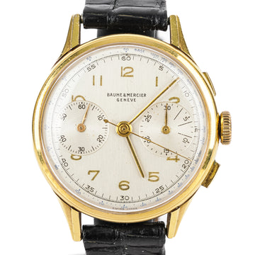 BAUME MERCIER 18K Yellow Gold Chronograph Watch
