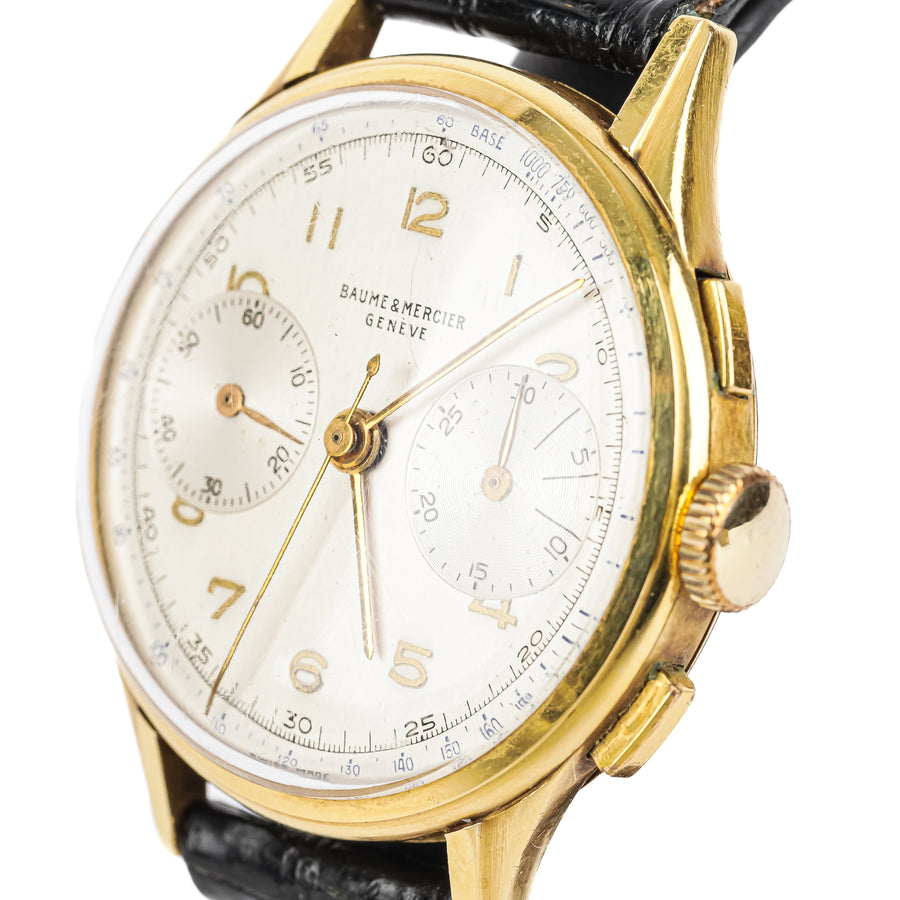 BAUME MERCIER 18K Yellow Gold Chronograph Watch
