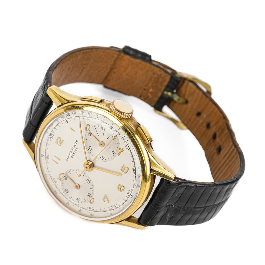 BAUME MERCIER 18K Yellow Gold Chronograph Watch