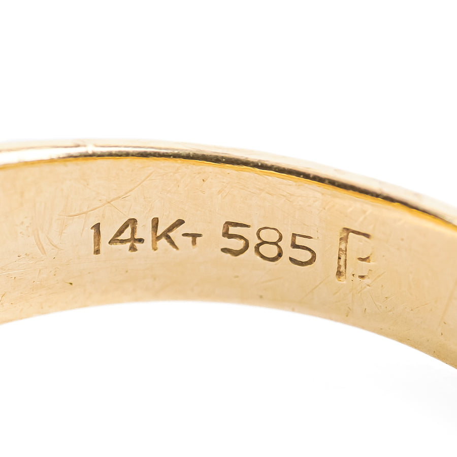 14K Yellow Gold Diamond Solitaire Ring