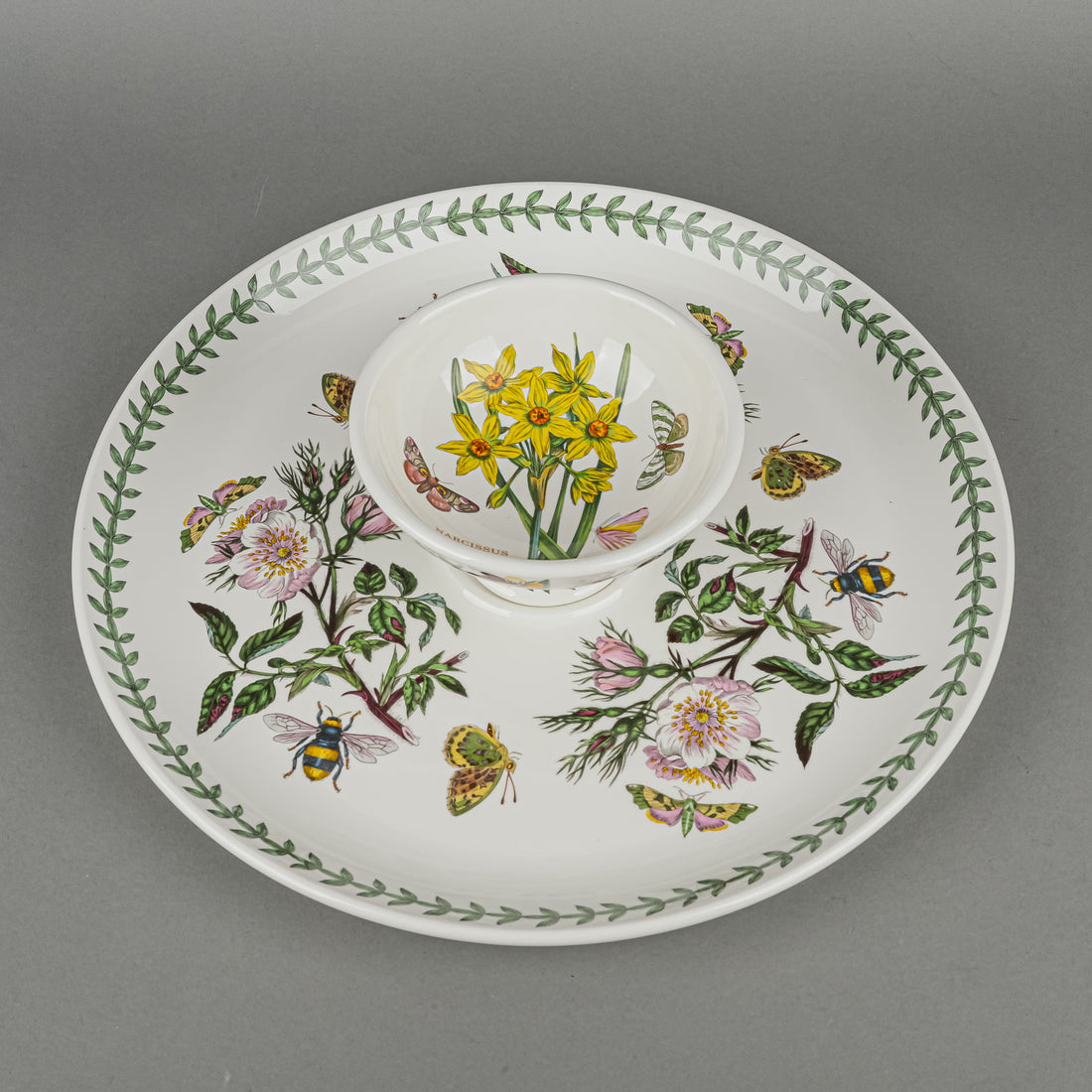 PORTMEIRION Botanic Garden Chip And Dip Set 2 Pieces