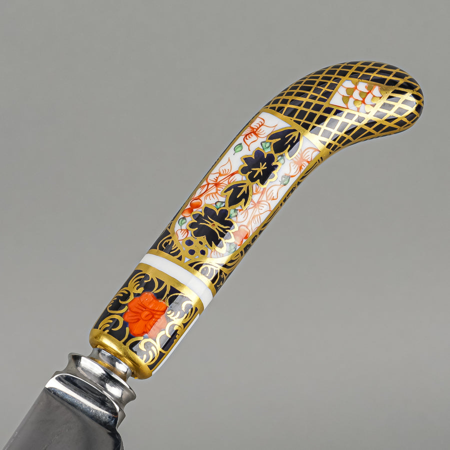 ROYAL CROWN DERBY Old Imari 1128 Ceramic Handle Stainless Steel Cheese Knife