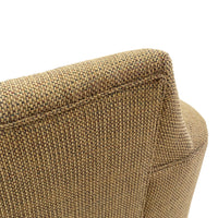 Vintage Wooden Framed Armchair With Taupe Upholstery
