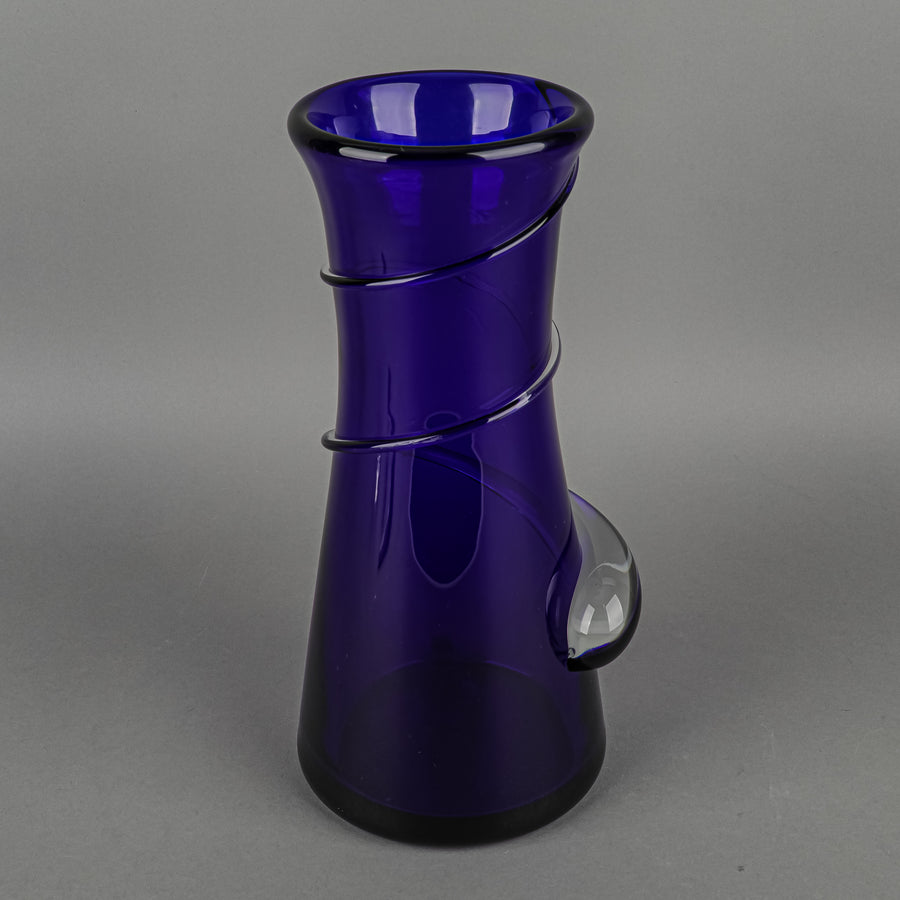 J SVOBODA  KARLOV Cobalt Art Glass Vase