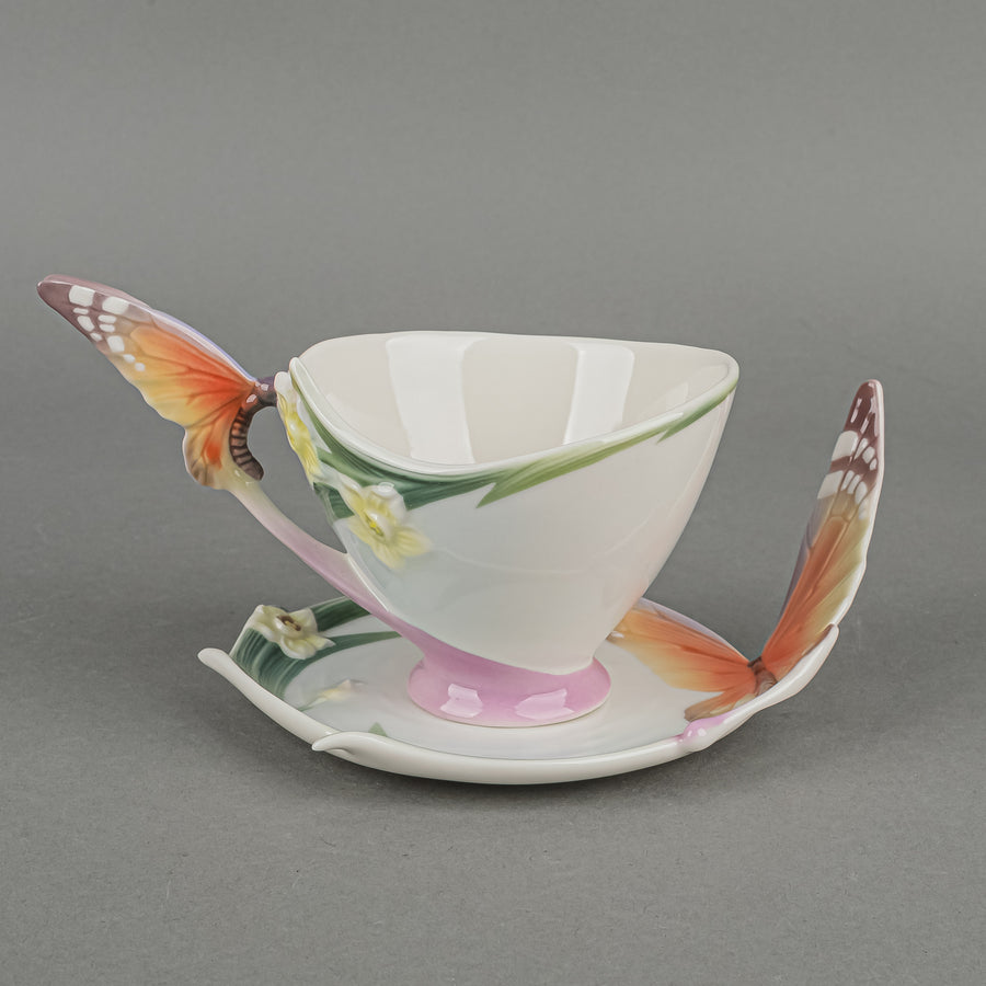 FRANZ COLLECTION Papillon-Butterfly Cup & Saucer