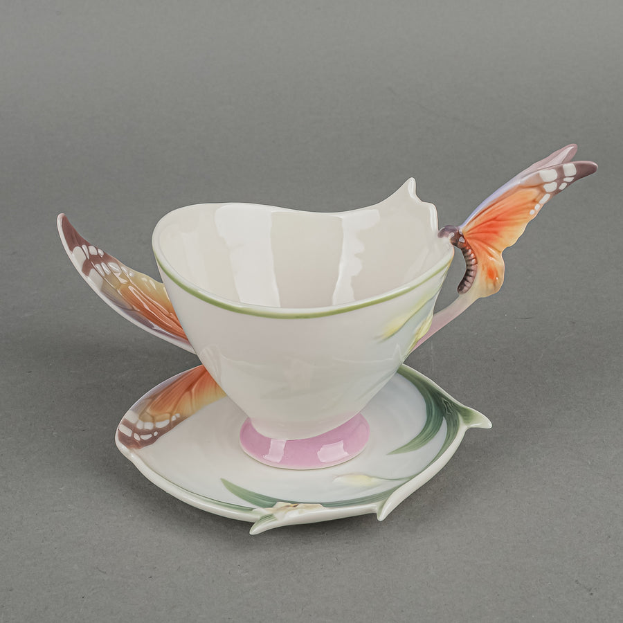 FRANZ COLLECTION Papillon-Butterfly Cup & Saucer