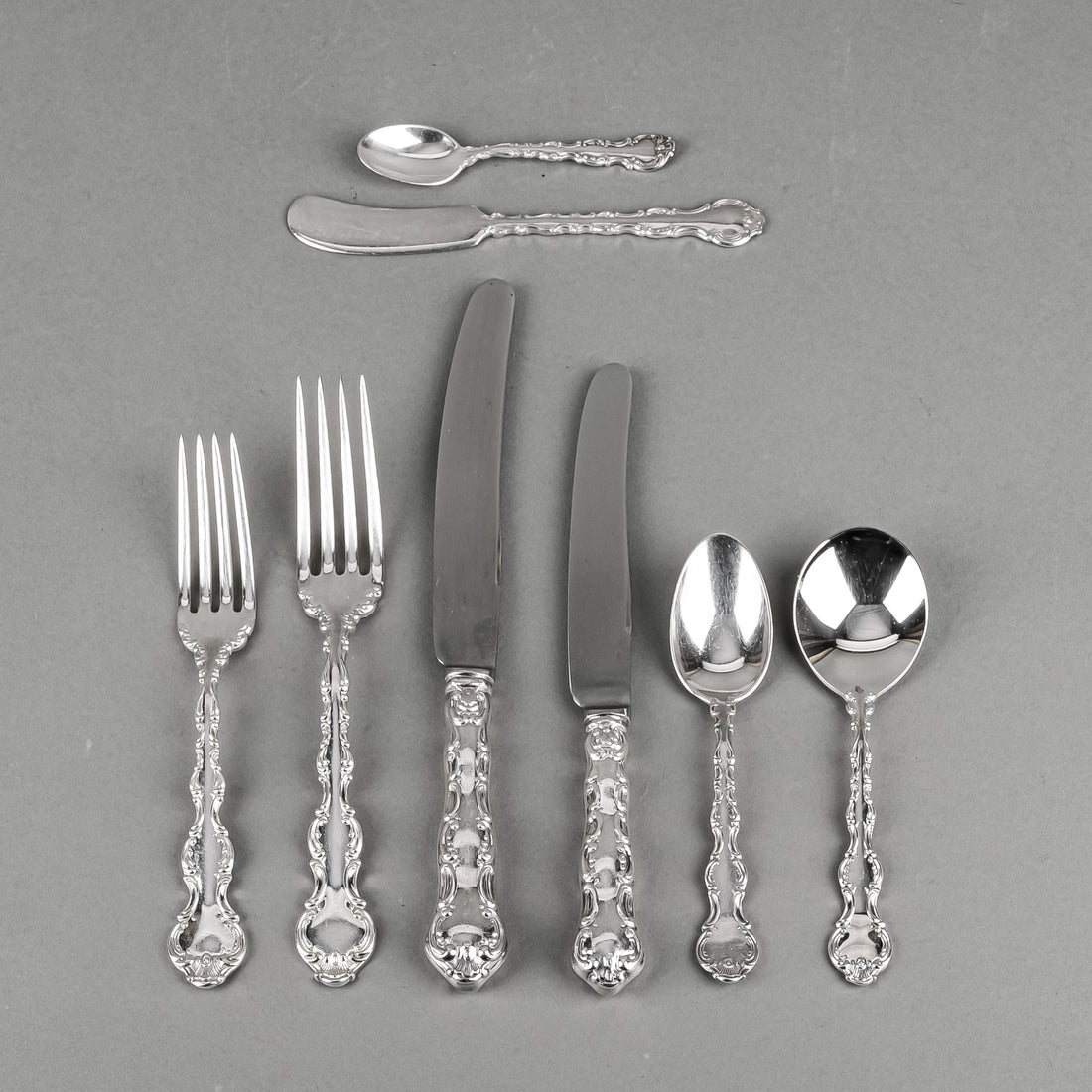 BIRKS Regency Plate Louis De France Silverplate Flatware - 10 Place Settings Plus Extras