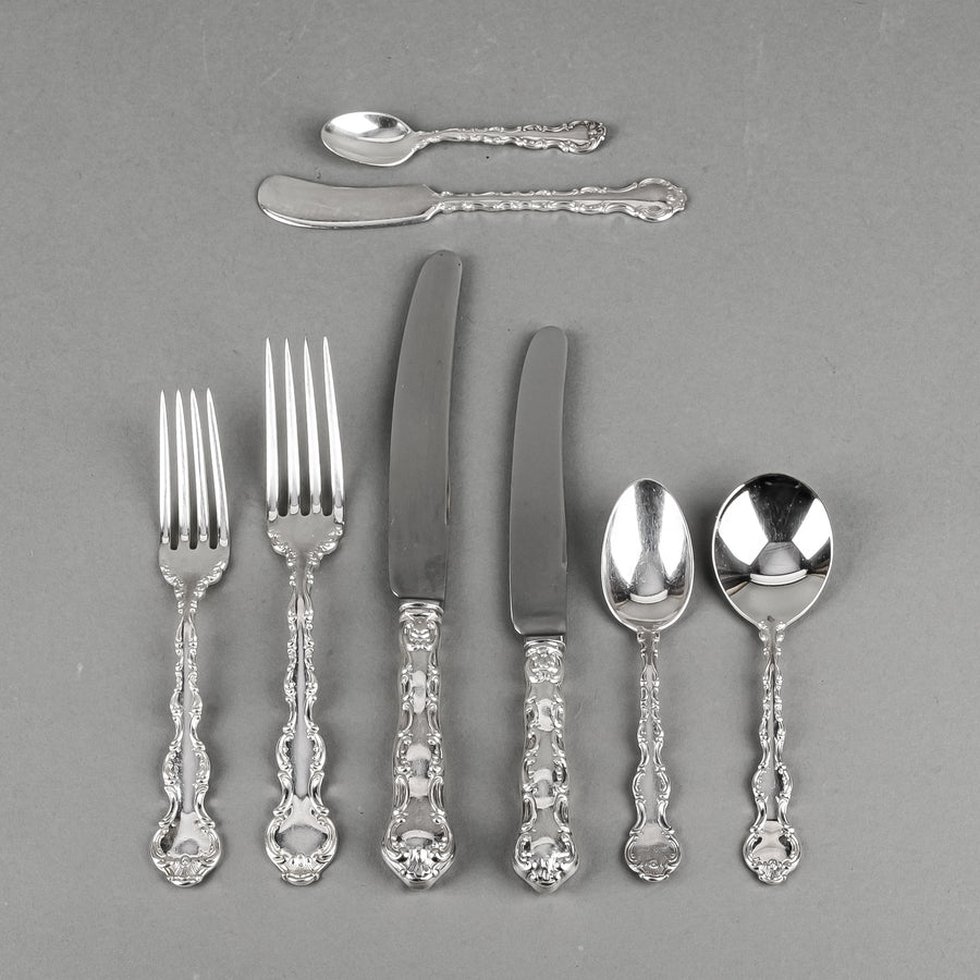 BIRKS Regency Plate Louis De France Silverplate Flatware - 10 Place Settings Plus Extras