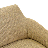 Vintage Wooden Framed Sofa With Taupe Upholstery