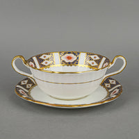 AYNSLEY Ki Ming 8491 Cream Soup And Saucers Set Of 4 - 8 Pieces