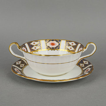 AYNSLEY Ki Ming 8491 Cream Soup And Saucers Set Of 4 - 8 Pieces