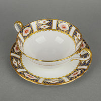 AYNSLEY Ki Ming 8491 Cream Soup And Saucers Set Of 4 - 8 Pieces