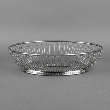 ALESSI Uffico Tecnico Stainless Steel Oval Wire Basket