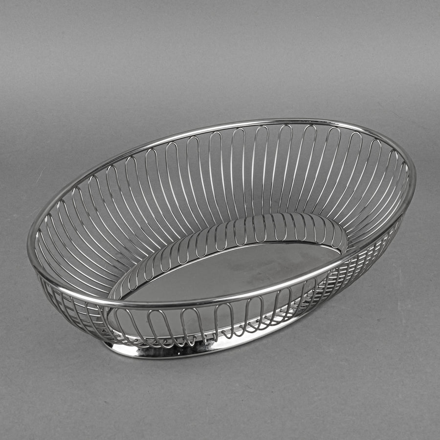 ALESSI Uffico Tecnico Stainless Steel Oval Wire Basket