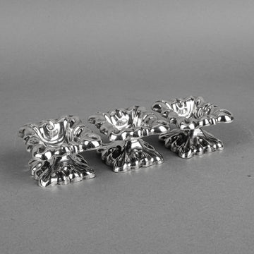 Austro Hungarian 813 Silver Salt Cellars Set Of 3