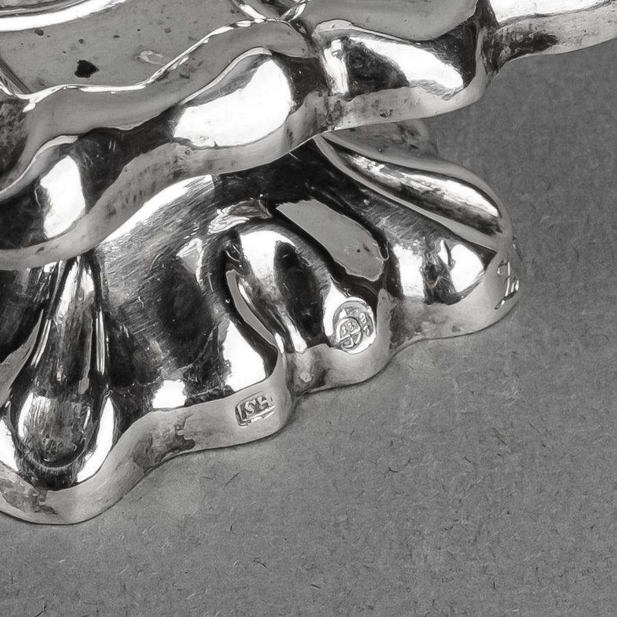 Austro Hungarian 813 Silver Salt Cellars Set Of 3