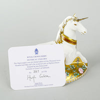 ROYAL CROWN DERBY Paperweight Mythical Unicorn