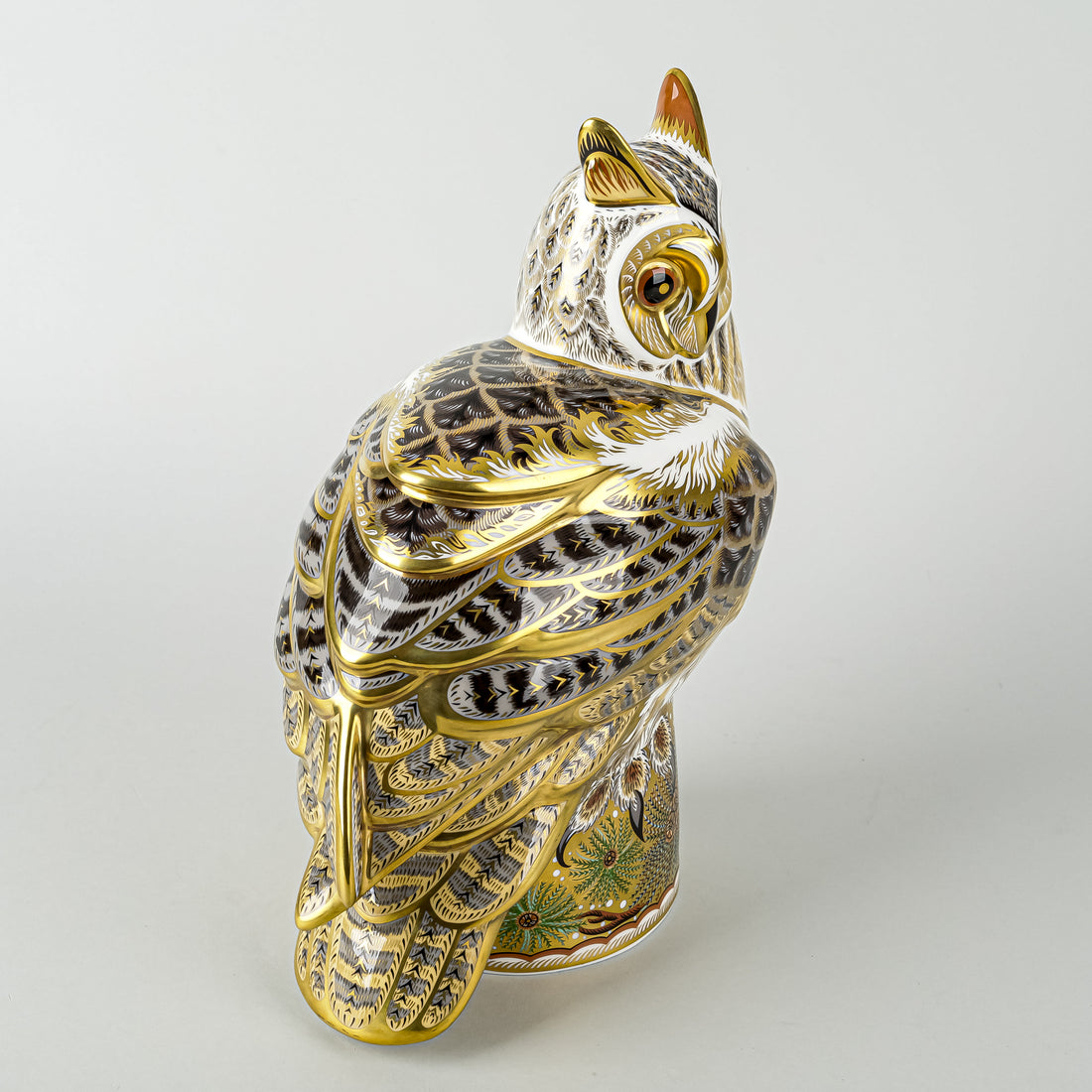 ROYAL CROWN DERBY Prestige Paperweight Long Eared Owl
