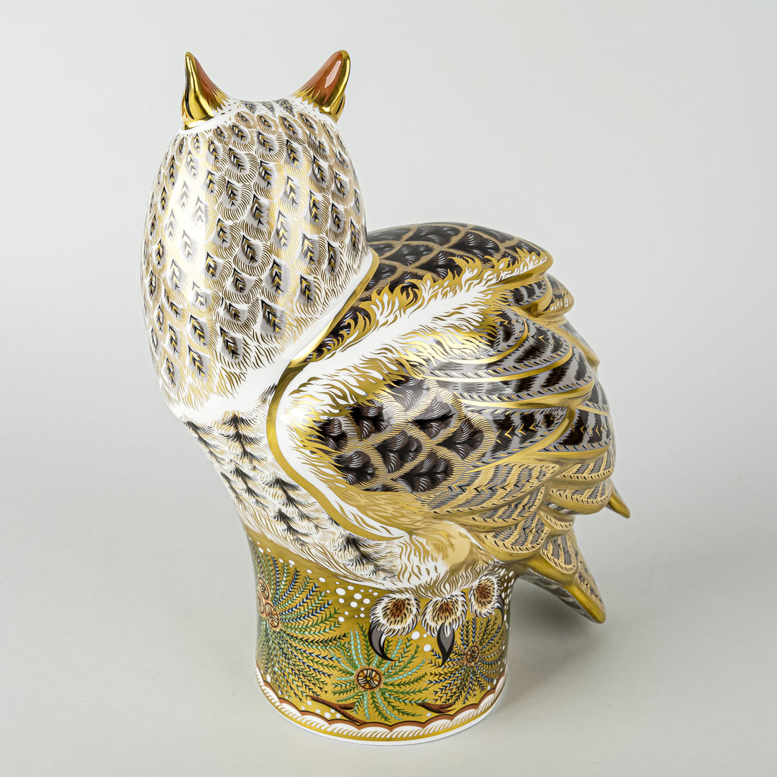 ROYAL CROWN DERBY Prestige Paperweight Long Eared Owl