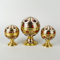 ROYAL CROWN DERBY Millennium Globe Set 3pcs