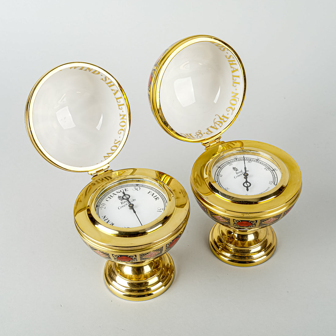 ROYAL CROWN DERBY Millennium Globe Set 3pcs