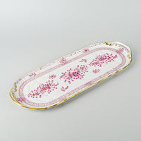 HEREND Waldstein Rose Sandwich Tray 1435