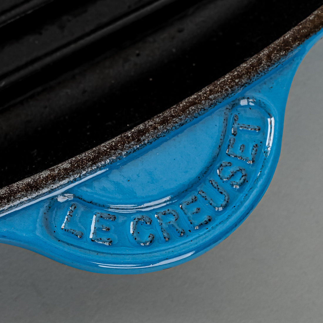 LE CREUSET Enamel Cast Iron Grill Skillet - Blue