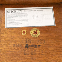 STICKLEY Draw Top Oak Table With 6 Side Chairs